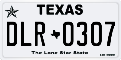 TX license plate DLR0307