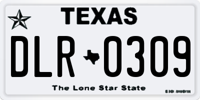 TX license plate DLR0309