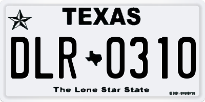 TX license plate DLR0310