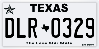 TX license plate DLR0329