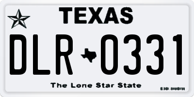 TX license plate DLR0331