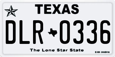 TX license plate DLR0336