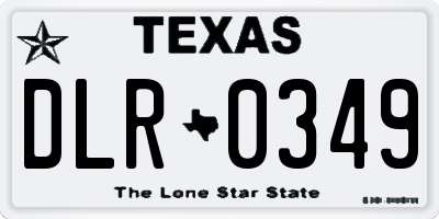 TX license plate DLR0349