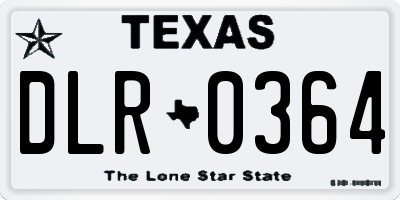 TX license plate DLR0364