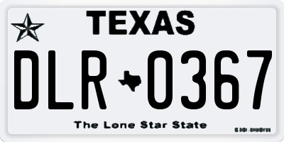 TX license plate DLR0367