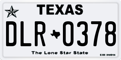 TX license plate DLR0378