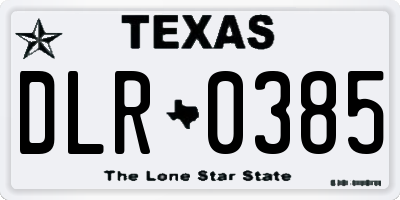 TX license plate DLR0385
