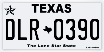 TX license plate DLR0390