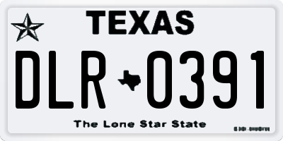 TX license plate DLR0391