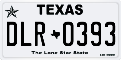TX license plate DLR0393