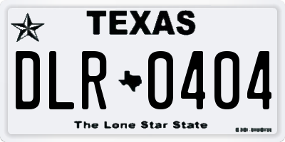 TX license plate DLR0404