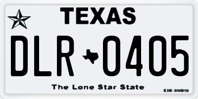 TX license plate DLR0405