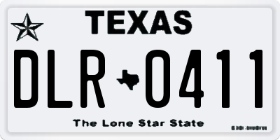 TX license plate DLR0411