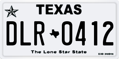 TX license plate DLR0412