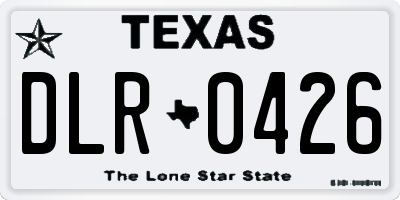 TX license plate DLR0426