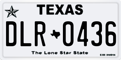 TX license plate DLR0436