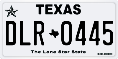 TX license plate DLR0445