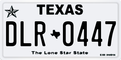 TX license plate DLR0447