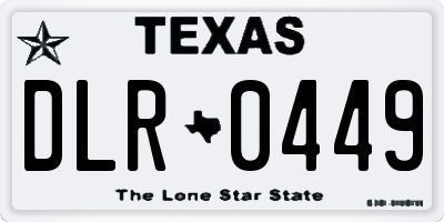 TX license plate DLR0449
