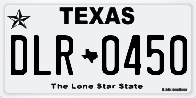 TX license plate DLR0450