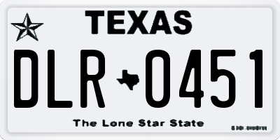 TX license plate DLR0451
