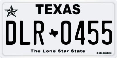 TX license plate DLR0455