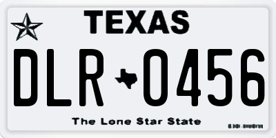 TX license plate DLR0456