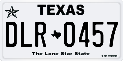 TX license plate DLR0457