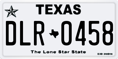 TX license plate DLR0458