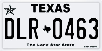 TX license plate DLR0463