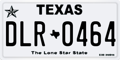 TX license plate DLR0464