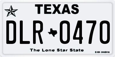 TX license plate DLR0470