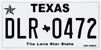 TX license plate DLR0472