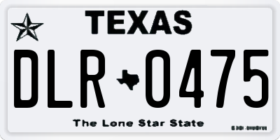 TX license plate DLR0475