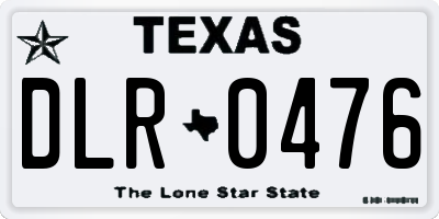 TX license plate DLR0476