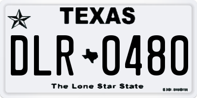 TX license plate DLR0480