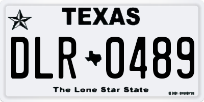 TX license plate DLR0489