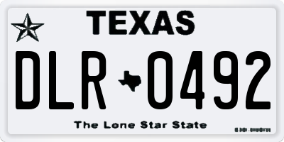 TX license plate DLR0492