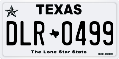 TX license plate DLR0499