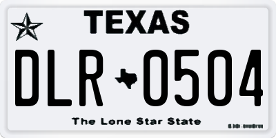 TX license plate DLR0504