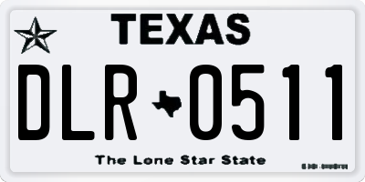 TX license plate DLR0511