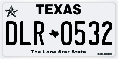 TX license plate DLR0532