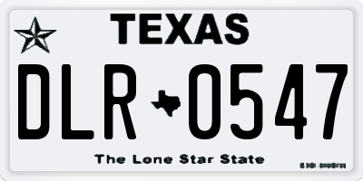 TX license plate DLR0547