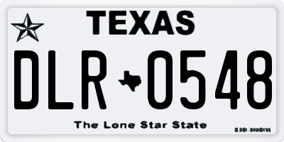 TX license plate DLR0548