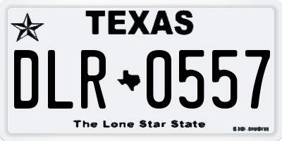 TX license plate DLR0557