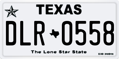 TX license plate DLR0558
