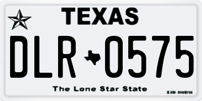 TX license plate DLR0575
