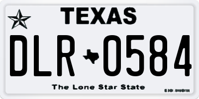 TX license plate DLR0584