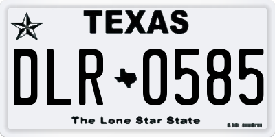 TX license plate DLR0585