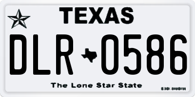 TX license plate DLR0586